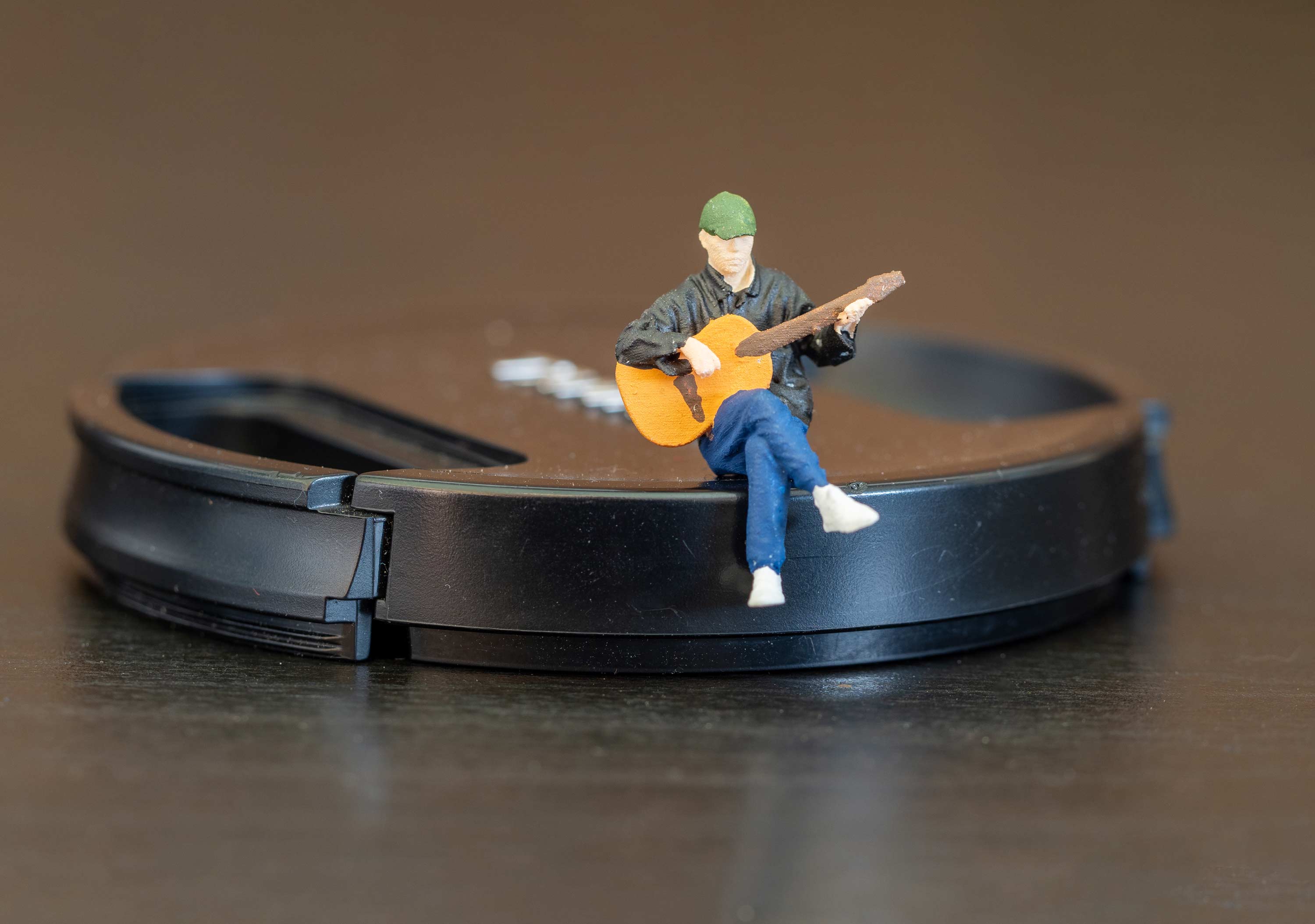 Guitar player figurine